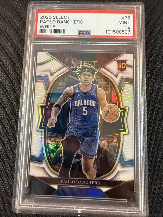#72 Paolo Banchero 2022-23 Panini Select /149 9 Magic MT White Prizms