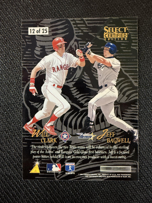 #12 Will Clark / Jeff Bagwell 1996 Select Certified sports Interleague Preview