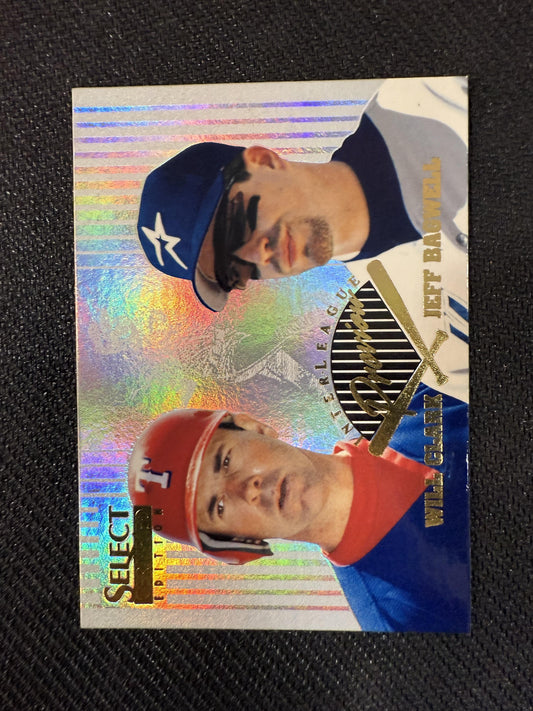 #12 Will Clark / Jeff Bagwell 1996 Select Certified sports Interleague Preview