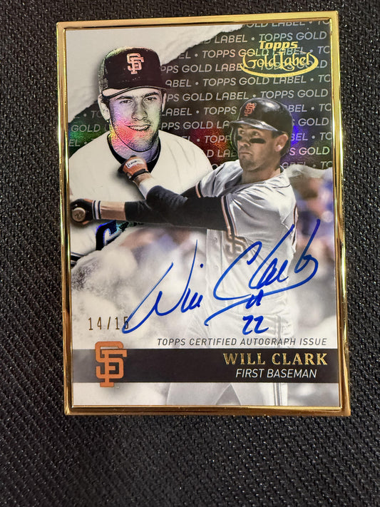 #GLA-WCL Will Clark 2020 Topps Gold Label AU Auto Giants Framed Auto