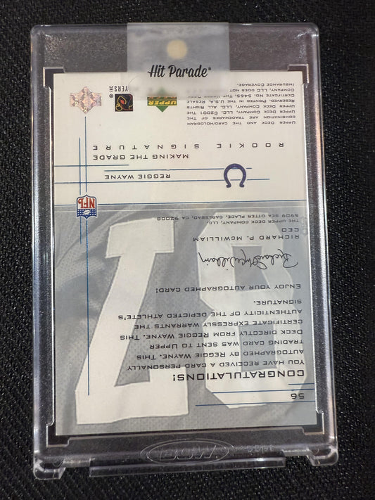 #56 Reggie Wayne 2001 Upper Deck Making the Grade Rookie Signature Ungraded /750
