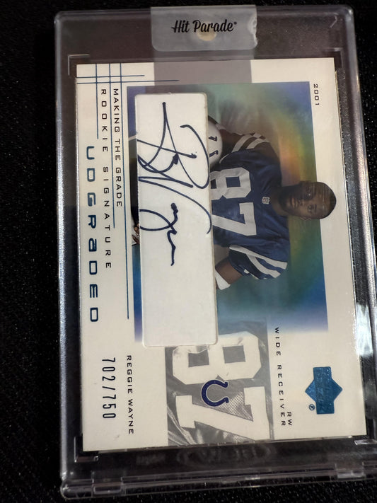 #56 Reggie Wayne 2001 Upper Deck Making the Grade Rookie Signature Ungraded /750