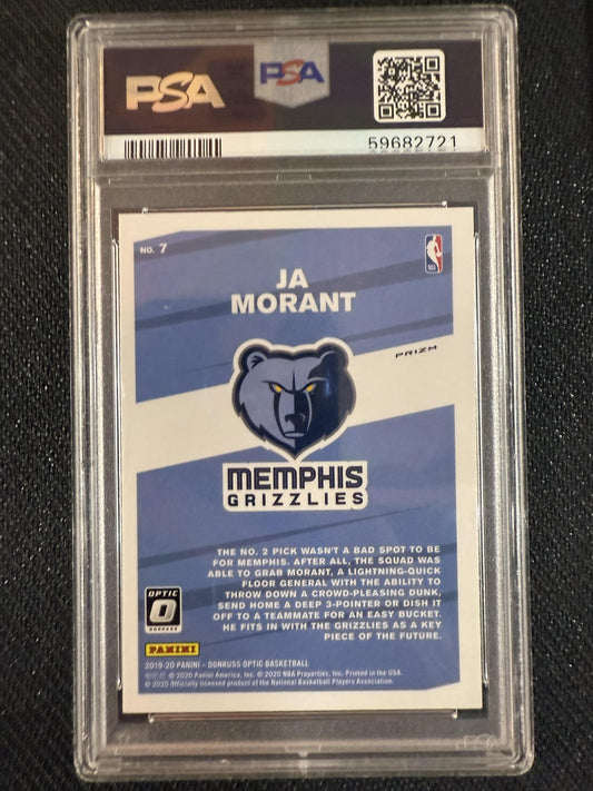 #7 Ja Morant 2019-20 Donruss Optic Memphis Grizzlies sports My House! Purple