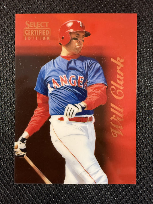 #11 Will Clark 1996 Select Certified Texas Rangers sports Certified Red