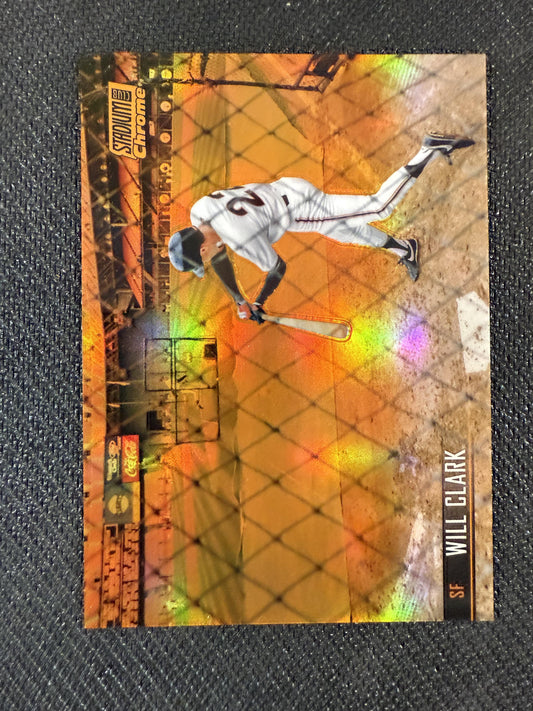 #299 Will Clark 2021 Stadium Club Chrome SN #/25 Giants Orange Refractor