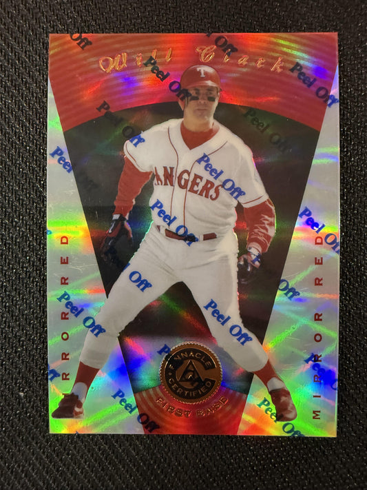#97 Will Clark 1997 Pinnacle Certified Texas Rangers sports Mirror Red