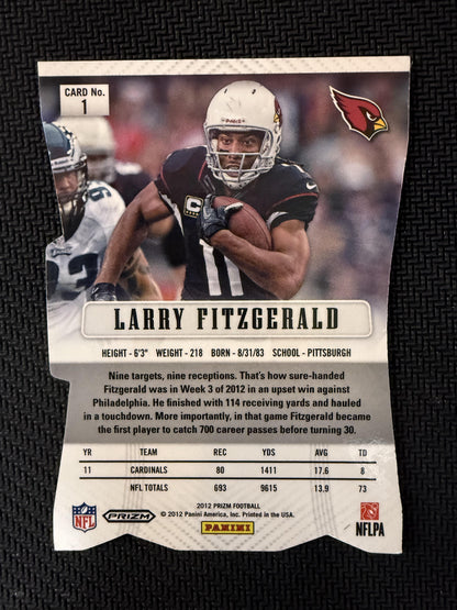 #1 Larry Fitzgerald 2012 Panini Prizm Arizona Cardinals sports Prizms Red
