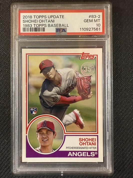#83-2 Shohei Ohtani 2018 Topps Update Los Angeles Angels sports 1983 Topps