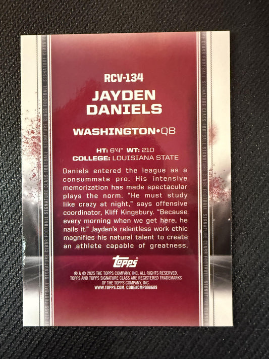 #RCV-134 Jayden Daniels 2025 Topps Signature Class Pink /250