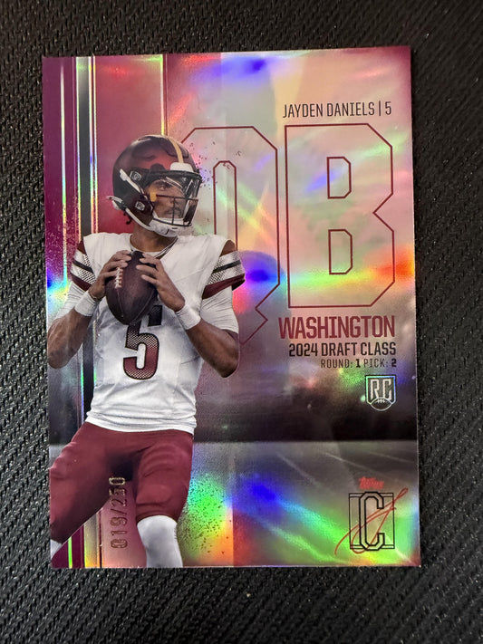#RCV-134 Jayden Daniels 2025 Topps Signature Class Pink /250