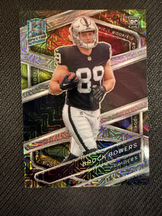#116 Brock Bowers 2024 Panini Spectra SN,RC Rookie #/25 Las Vegas Raiders Meta
