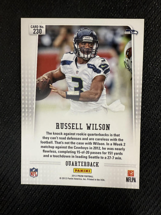 #230b Russell Wilson 2012 Panini Prizm Seattle Seahawks sports
