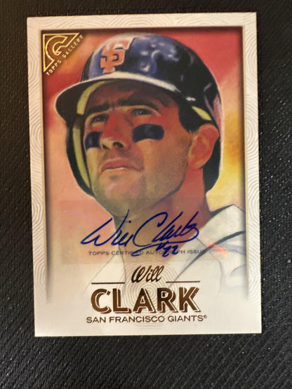 #55 Will Clark 2018 Topps Gallery AU Auto San Francisco Giants sports Autographs