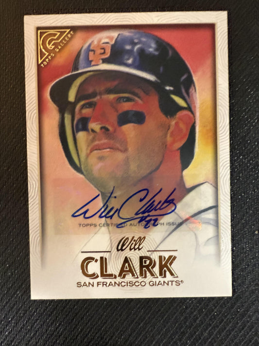 #55 Will Clark 2018 Topps Gallery AU Auto San Francisco Giants sports Autographs