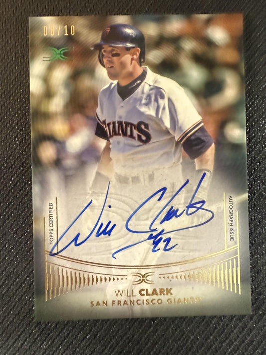 #DIA-WC Will Clark 2021 Topps Definitive Collection Green Auto /10