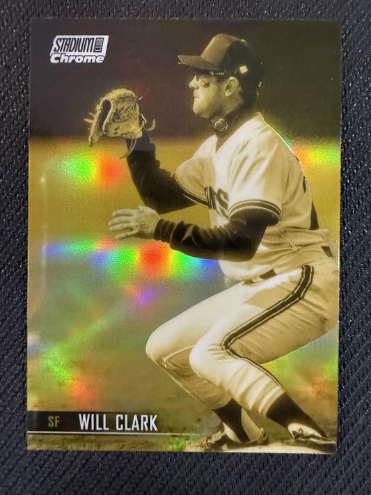 #299 Will Clark 2021 Stadium Club Giants Chrome Gold Minted Refractor
