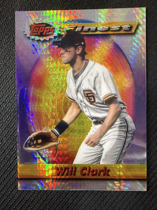#210 Will Clark 2021 Topps Finest Flashbacks SN #/35 Giants Prism Refractor