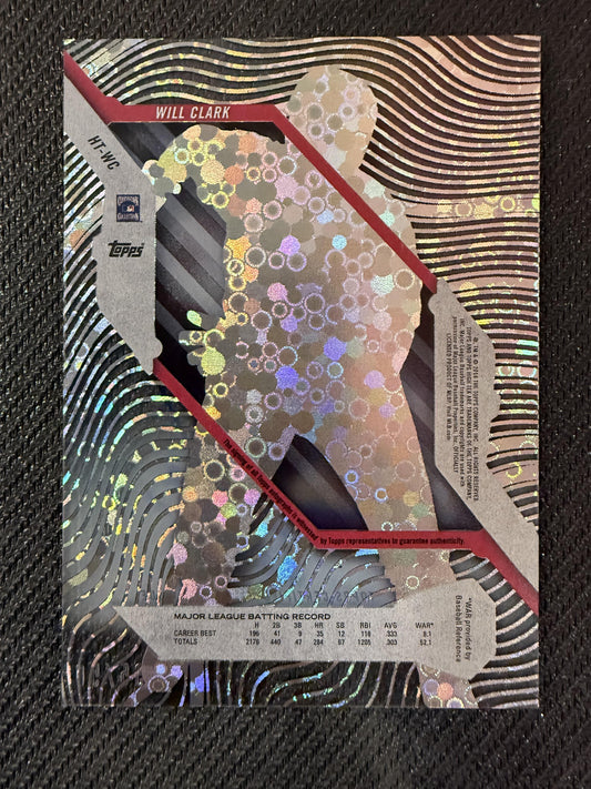 #HT-WC Will Clark 2018 Topps High Tek AU,SN Auto /50 RangerS High Tek BlacK