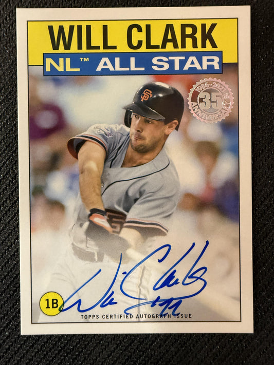 #86AS-WC Will Clark 2021 Topps AU Auto Giants 1986 35th All-Stars Autographs