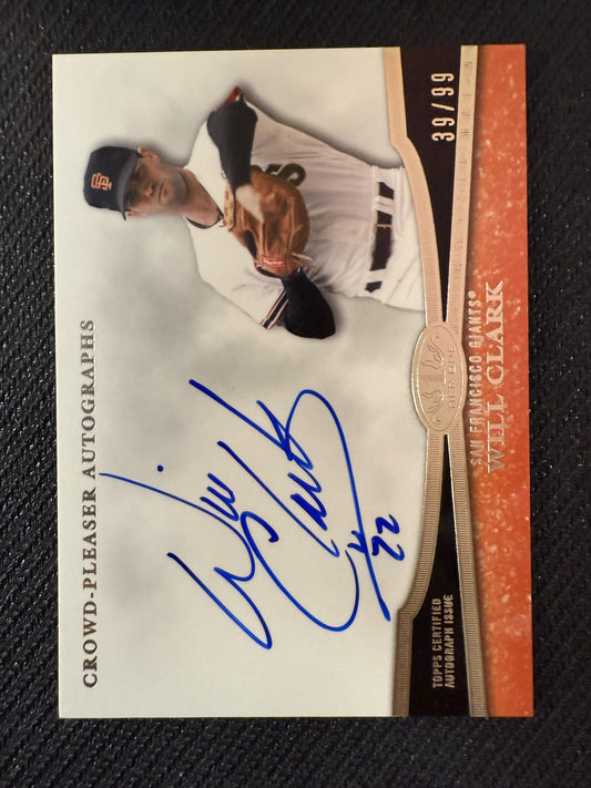 #CPA-WC Will Clark 2013 Topps Tier One - Crowd Pleaser Auto #/99 Giants