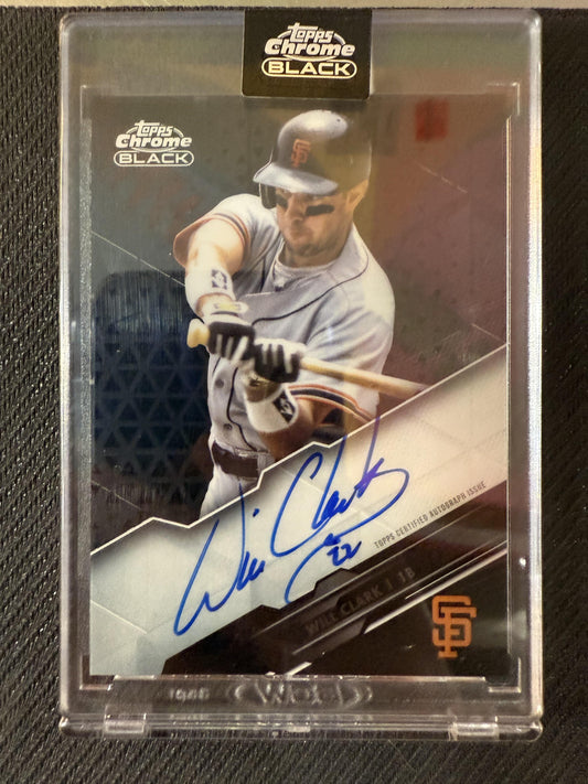 #CBA-CLK Will Clark 2020 Topps Chrome Black AU Auto San Francisco Giants Auto
