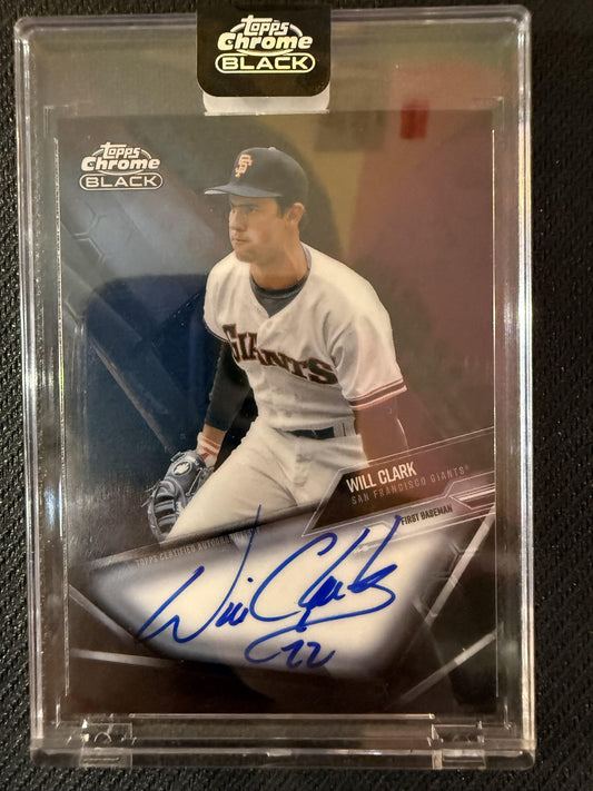 #CBA-WC Will Clark 2021 Topps Chrome Black AU Auto San Francisco Giants Auto