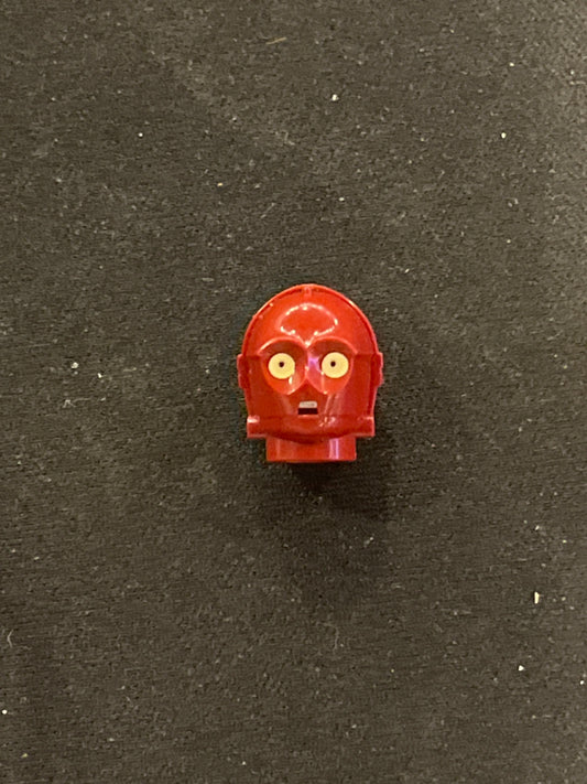 Minifigure, Head, Modified SW 3PO / TC Series Protocol Droid with Bright Light Yellow Eyes Pattern (C-3PO / K-3PO / TC-4 / TC-14 / U-3PO) x134pb01 Lego
