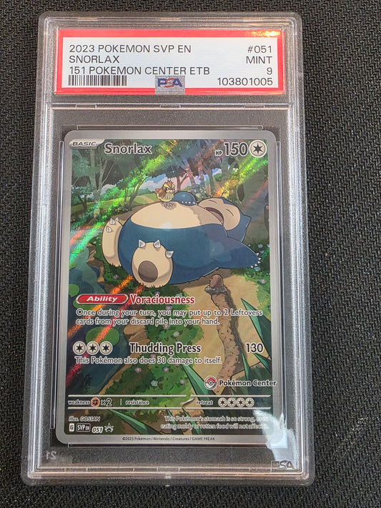 #051 Snorlax Pokemon Center PSA 9