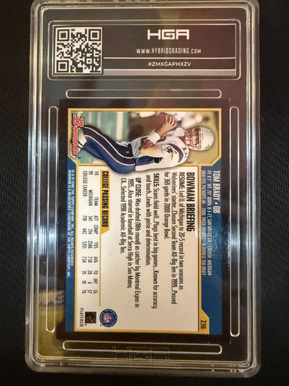 #236 Tom Brady 2000 Bowman Chrome RC Rookie New England Patriots sports