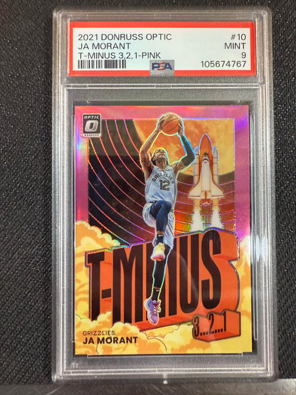 #10 Ja Morant 2021-22 Donruss Optic SN Memphis Grizzlies T-Minus 3...2...1 Pink
