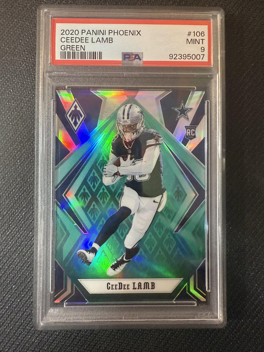 #106 CeeDee Lamb 2020 Panini Phoenix SN,RC Rookie #/25 Dallas Cowboys Green