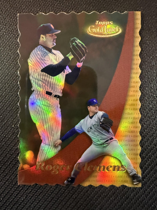 #32 Roger Clemens 2000 Topps Gold Label SN #/100 New York Yankees Class 1 Gold