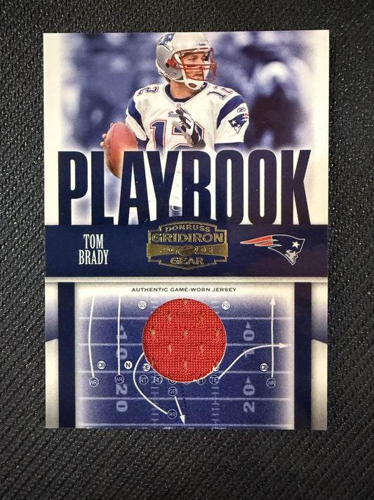 #PB-20 Tom Brady 2006 Donruss Gridiron Gear /250 Patriots Playbook Jerseys O's
