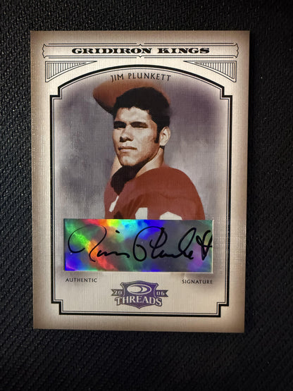 #CGK-25 Jim Plunkett 2006 Donruss Threads AU Gridiron Kings Auto