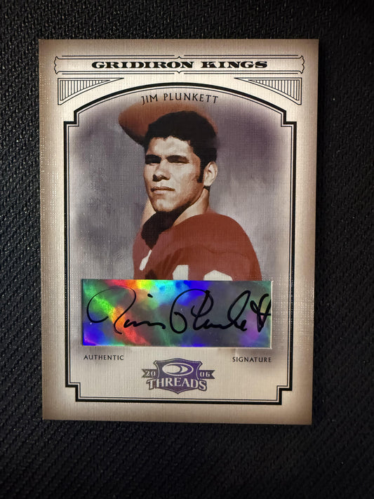 #CGK-25 Jim Plunkett 2006 Donruss Threads AU Gridiron Kings Auto