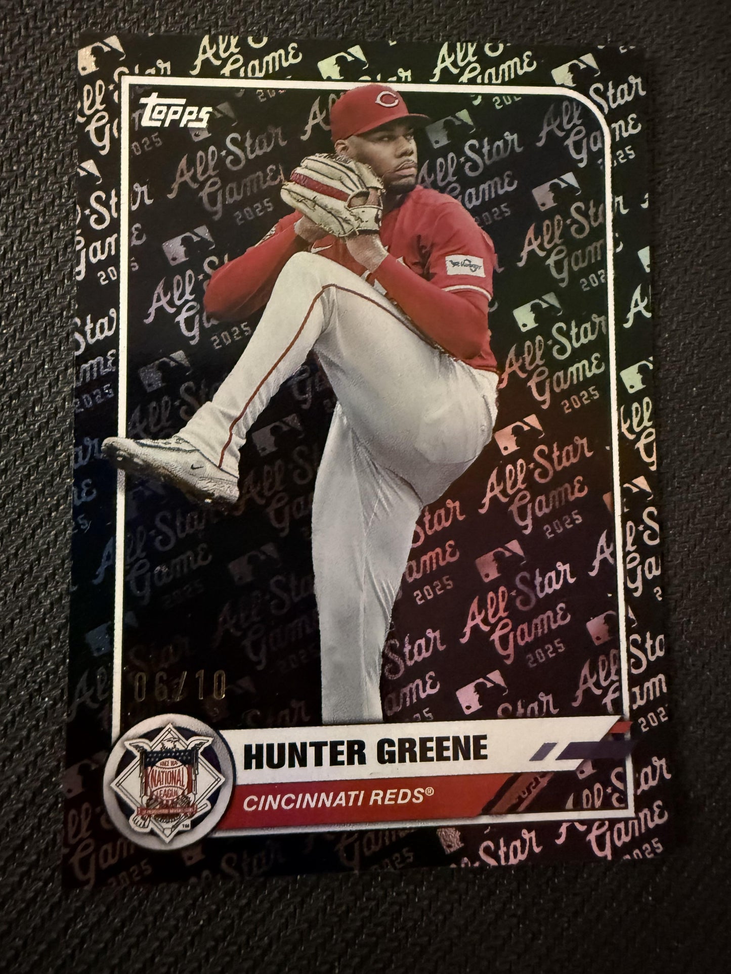#26 Hunter Greene 2025 Topps All Star Game SN Cincinnati Reds Black Foil