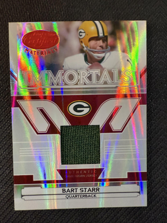 #246 Bart Starr 2006 Leaf Certified Materials /60 Green Bay Packers Mirror Red
