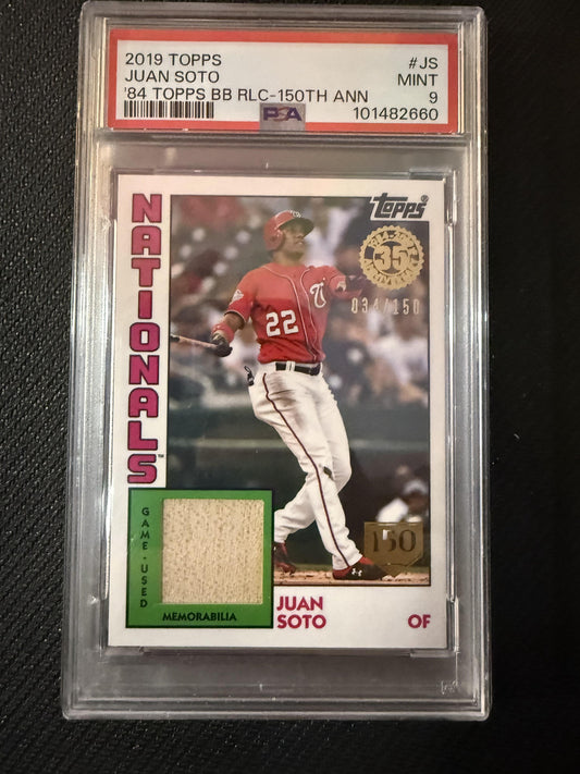 #84R-JS Juan Soto 2019 Topps SN,MEM Washington Nationals 1984 35th Relics 150th