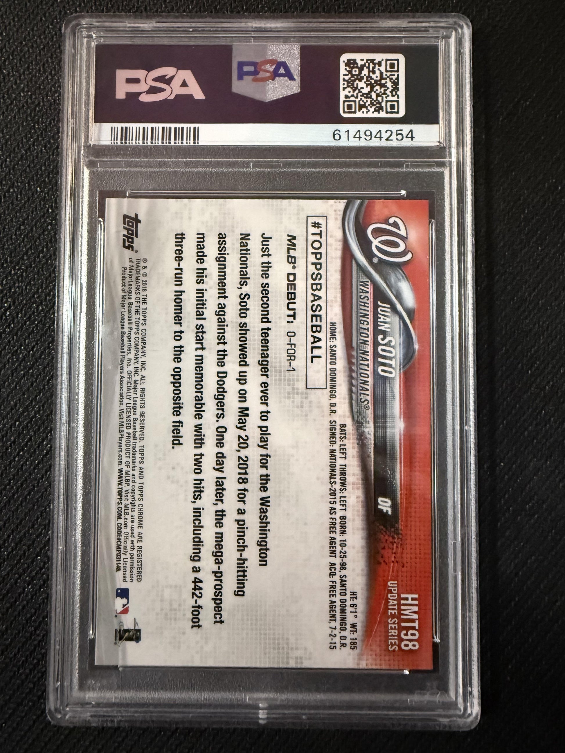 #HMT98 Juan Soto 2018 Topps Chrome Update RC Rookie Washington Nationals sports