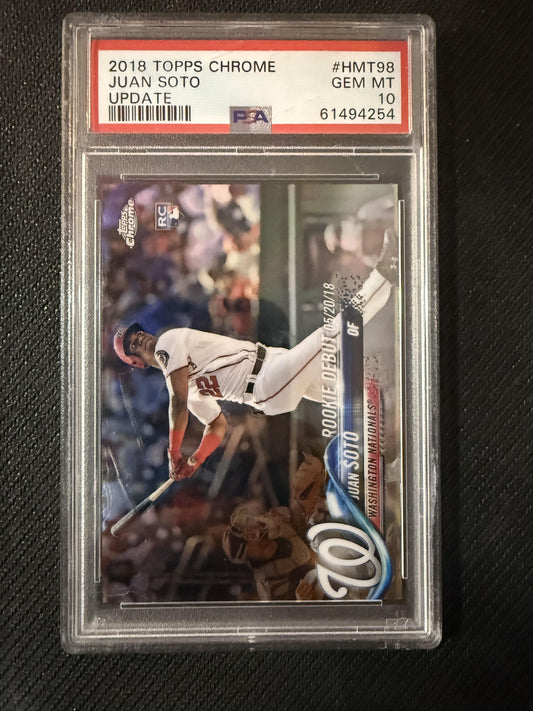 #HMT98 Juan Soto 2018 Topps Chrome Update RC Rookie Washington Nationals sports