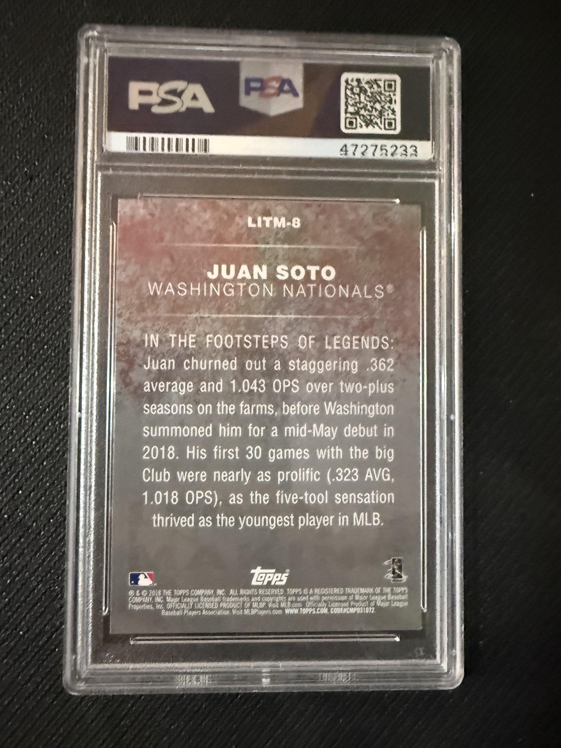 #LITM-8 Juan Soto 2018 Topps Update Washington Nationals Legends in the Making