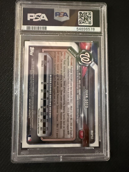 #BCP52 Juan Soto 2018 Bowman Washington Nationals Mojo Refractor