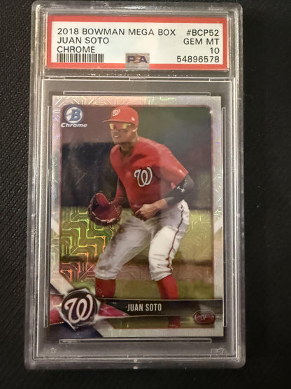 #BCP52 Juan Soto 2018 Bowman Washington Nationals Mojo Refractor