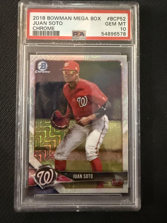 #BCP52 Juan Soto 2018 Bowman Washington Nationals Mojo Refractor