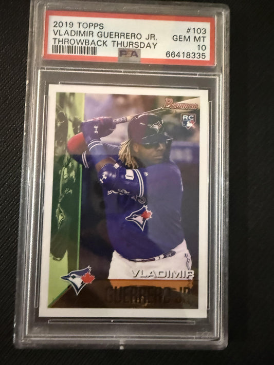 #103 Vladimir Guerrero Jr. 2019 Topps Throwback Thursday Toronto Blue Jays