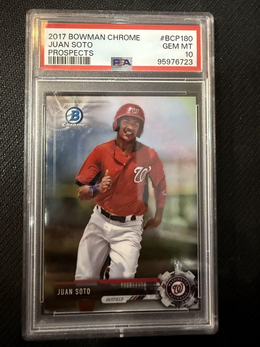 #BCP180 Juan Soto 2017 Bowman Chrome Washington Nationals sports Prospects