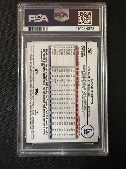 #250 Mookie Betts 2024 Topps Los Angeles Dodgers sports Gold Foil