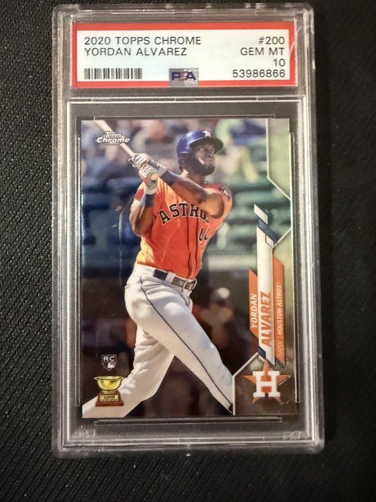 #200 Yordan Alvarez 2020 Topps Chrome RC Rookie Houston Astros sports