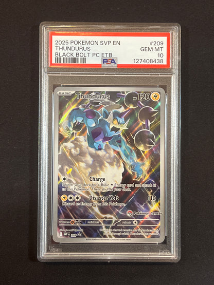 #209 Thundurus Pokemon Center Promo PSA 10 - Black Bolt