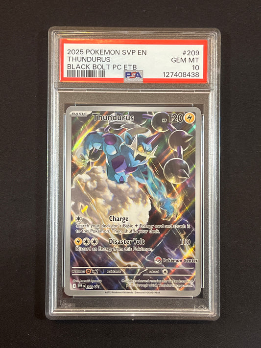 #209 Thundurus Pokemon Center Promo PSA 10 - Black Bolt